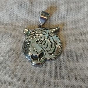 925 Sterling Silver Tiger Pendant 🐅
